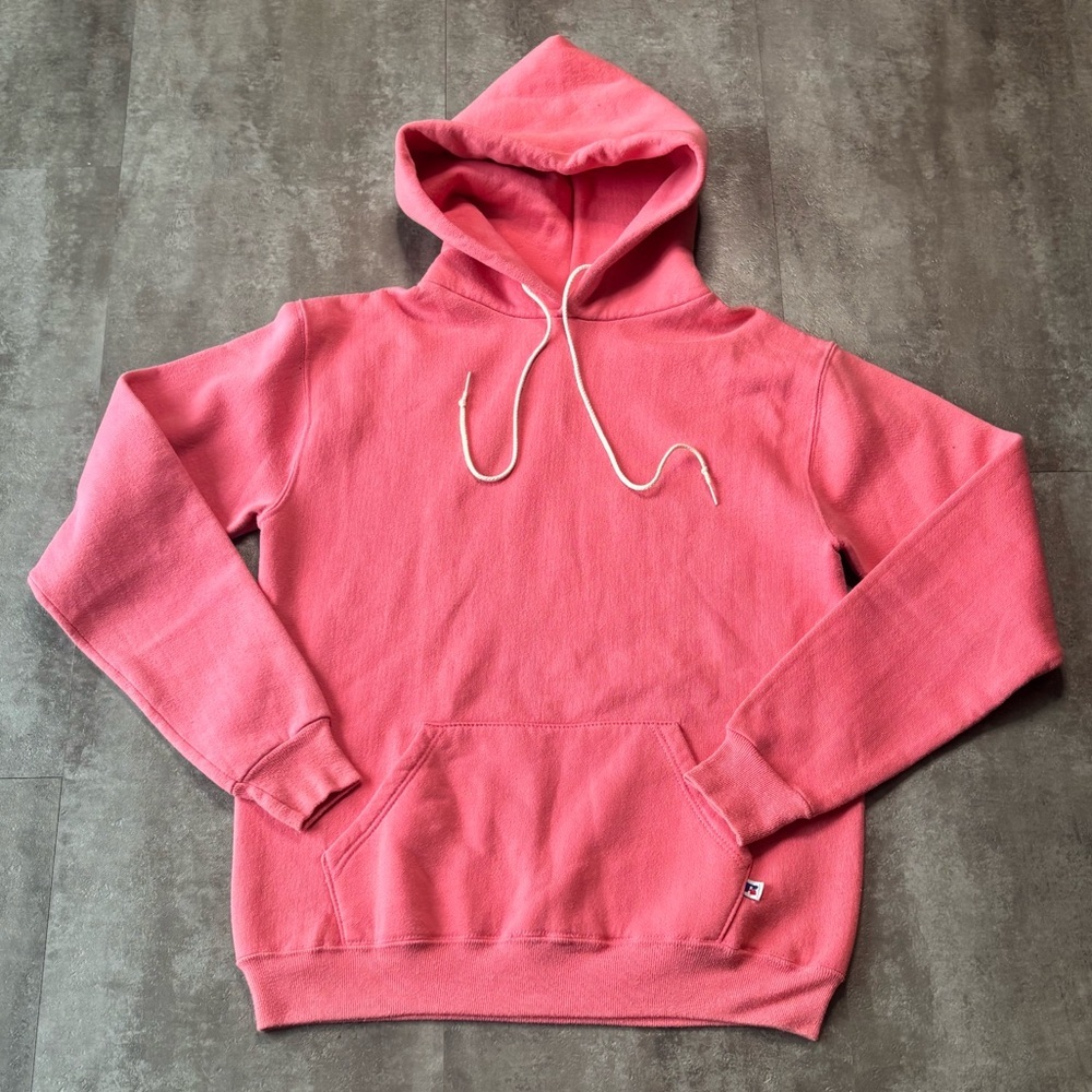 Vintage Russell Athletic Hoodie Mens Small Pink RARE